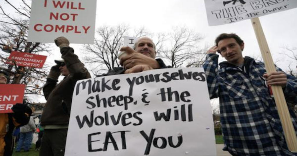 Make yourselves sheep and the wolves will eat you