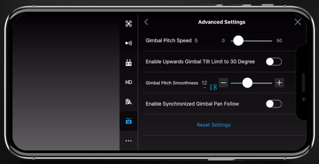 Mavic Pro Gimbal Speed
