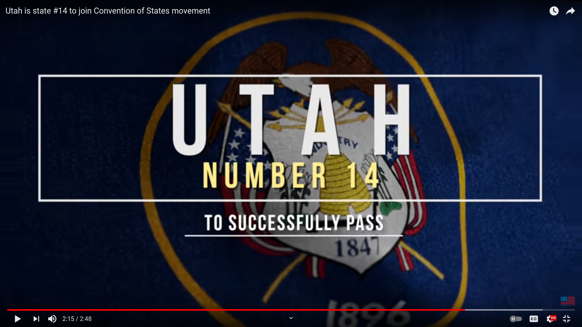 Utah is state #14 to join Convention of States Movement