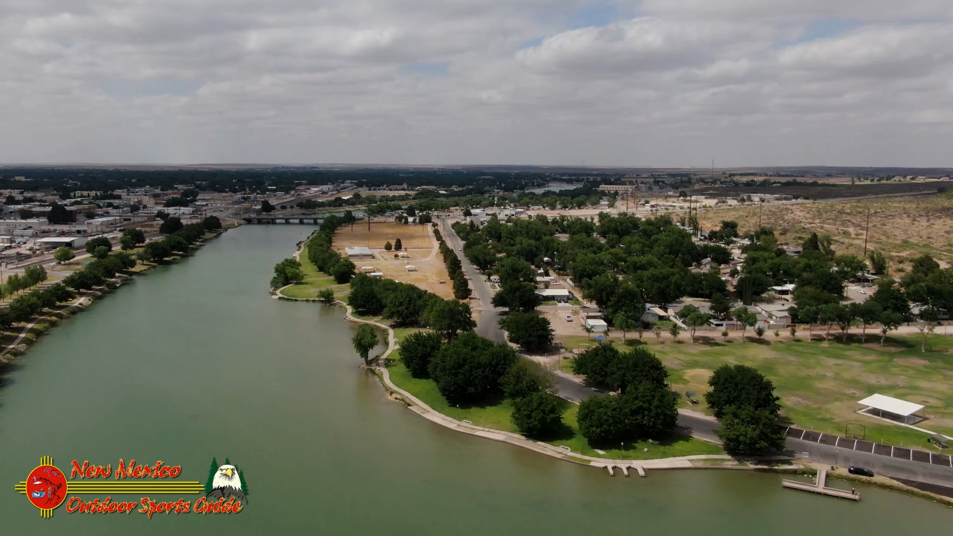 Pecos River Lower Transill Reservoir Carlsbad NM Mavic 2 Zoom