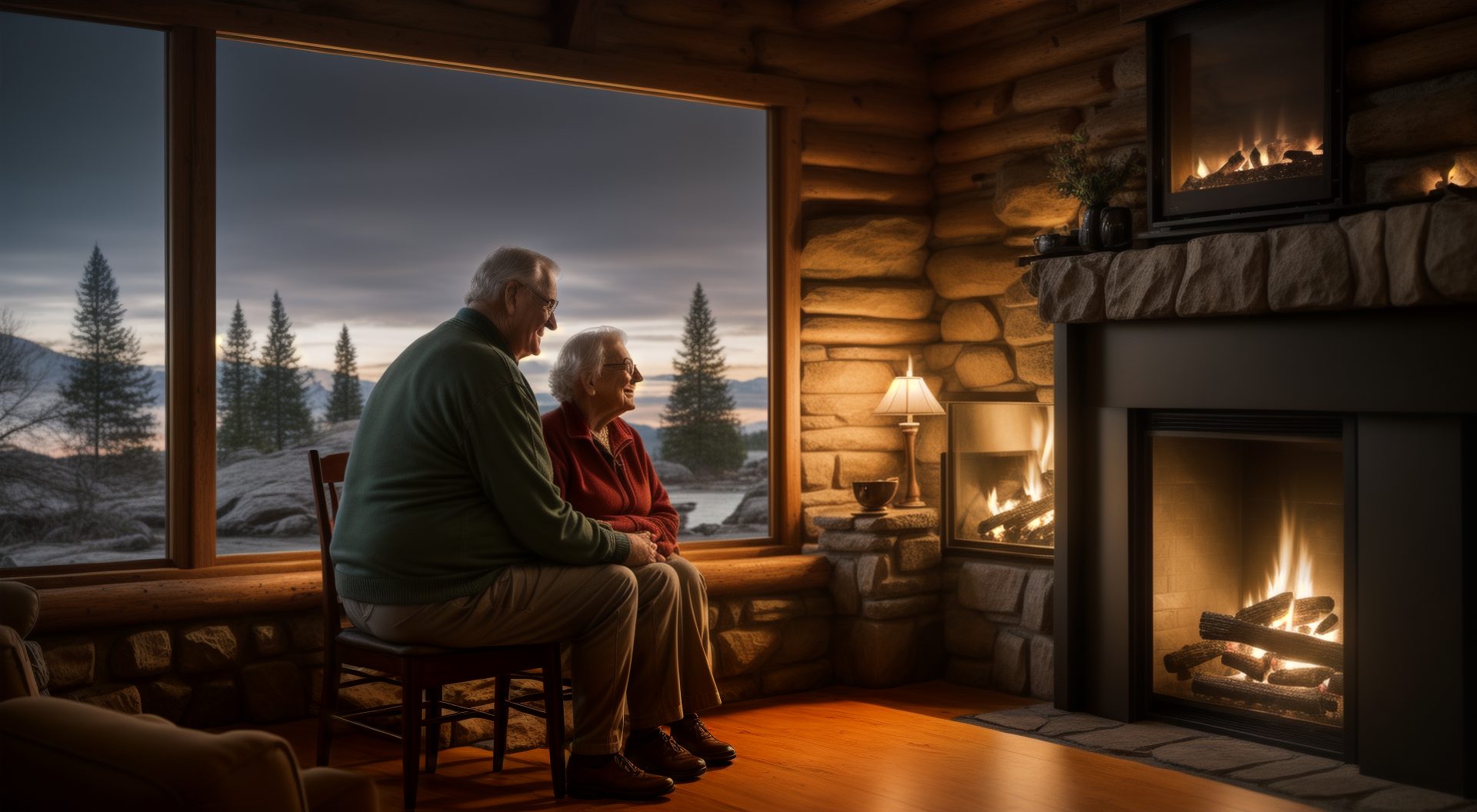 Cozy Cabin Fireplace