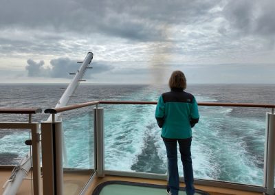 Paulette Norwegian Encore Alaska Cruise July-1-2024 Aft Promenade Deck Pocket3