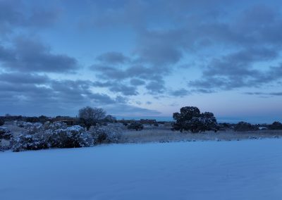 Casa Santa Fe Snowy Morning Pocket3 01-25-2026