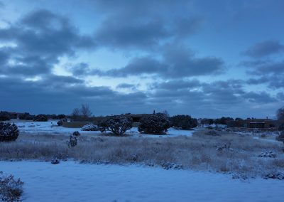 Casa Santa Fe Snowy Morning Pocket3 01-25-2026