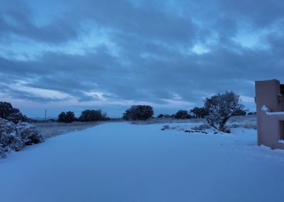 Casa Santa Fe Snowy Morning Pocket3 01-25-2026